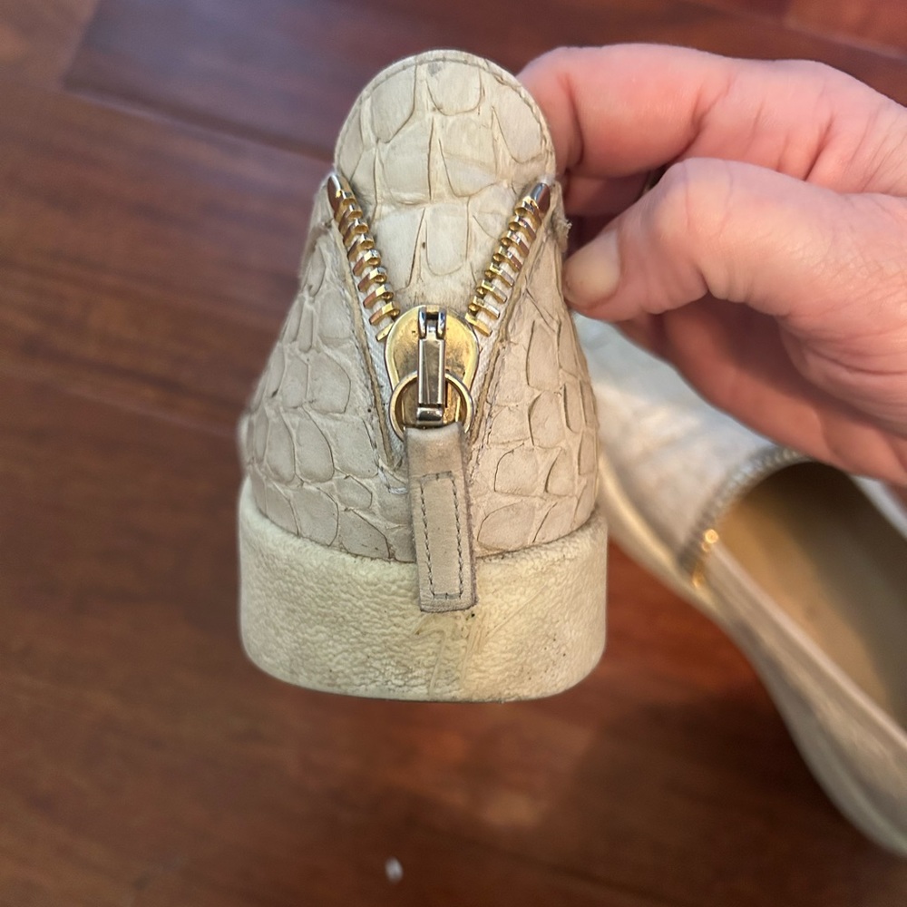 Giuseppe Zanotti White Python Slip-On Platform Sneakers Zipper size 36 - Picture 4 of 9